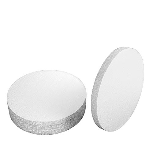 Balsa Circle 12 pcs 8-Inch White Foam Discs for Crafts DIY Kids Art Wedding Birthday Party Home Decorations Supplies
