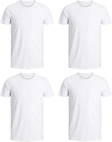 JACK & JONES Heren T-shirt 4-pack ronde hals T