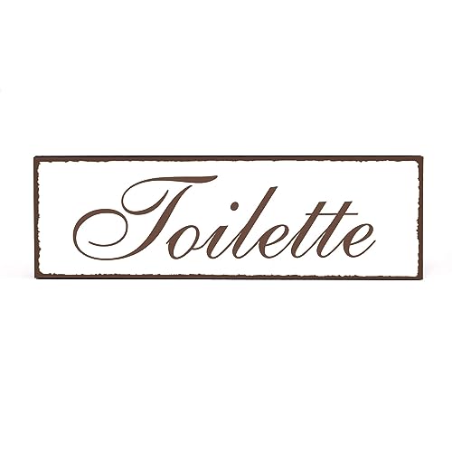 metallo decorazione scudo « toilette » Targa Porta Shabby Vintage legno Klo segno toilette segno WC