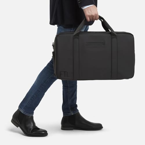 The FTL Pro Mens Travel Bag - 30L Premium Work to Gym Weekender Duffel with Garment Bag, Shoe Space & 18" Laptop Sleeve - Organized Athletic Business Carry On Hybrid, Fits Under Airplane Seat - Black3