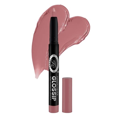 Fashion Colour Glossip Non-Transfer Lipstick | Long-Lasting 12 Hours Stay | Retractable Lip Crayon | One Swipe Application | Available in 19 Vibrant Shades (Pink Sugar)