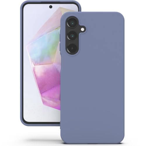 Image of YATWIN Silicone Back Case for Samsung Galaxy A35, Soft-Touch Phone Back Cover for Samsung Galaxy A35 - Lavender Grey