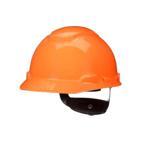 3M Hard Hat SecureFit, Orange, Non-Vented Cap Style, ANSI Z87.1