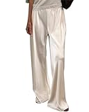 Assorti : pantalon en satin pour femme, se marie bien avec toutes sortes de hauts, tels que : bracelets bohèmes, chemises, hauts courts, caraco ou mocassins, chaussures plates, etc. Vous rend plus charmante