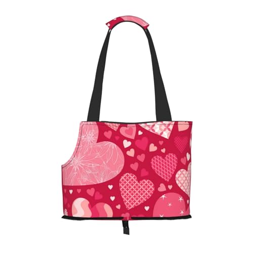Xsovgoi Pet Carrier Purse, Valentine's Day Dog Tote Bag Carrier, Pet Cat Tote Bag