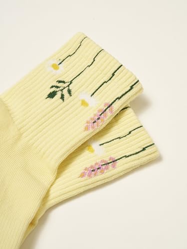 Image of Shapes Studio Half Calf Grip Socks, Cute Fruit Pilates Socks, Ruffle Socks, Non-Slip for Barre Yoga