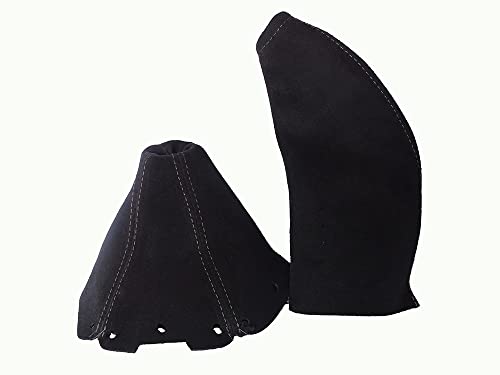 The Tuning-Shop Ltd Compatible with Shift Boot & E Brake Boot for Mazda MX-5 Miata 1989-1997 Suede Grey Stitching