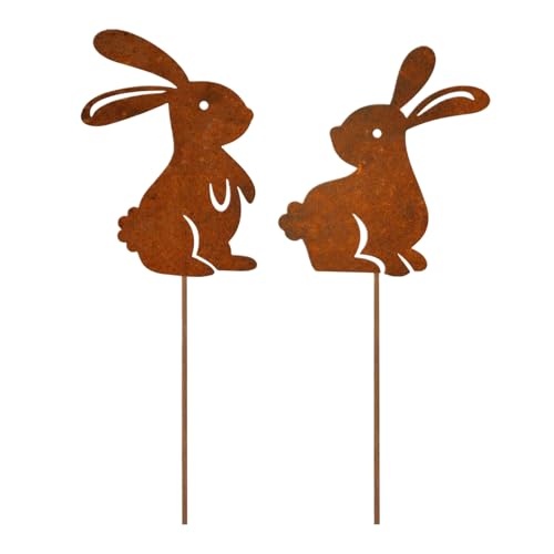 Tewzafiya Estacas de patio de Pascua, placas de patio de Pascua de hierro, bonito inserto para el suelo, tapones de jardín, accesorios para fotos, accesorios para decoración del hogar y exteriores