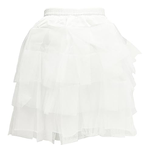 ZUYPSK Little Big Girls 3 Layers Hoopless Petticoat Slip Crinoline Underskirt Mesh Tutu Flower Girl Dance Skirt2