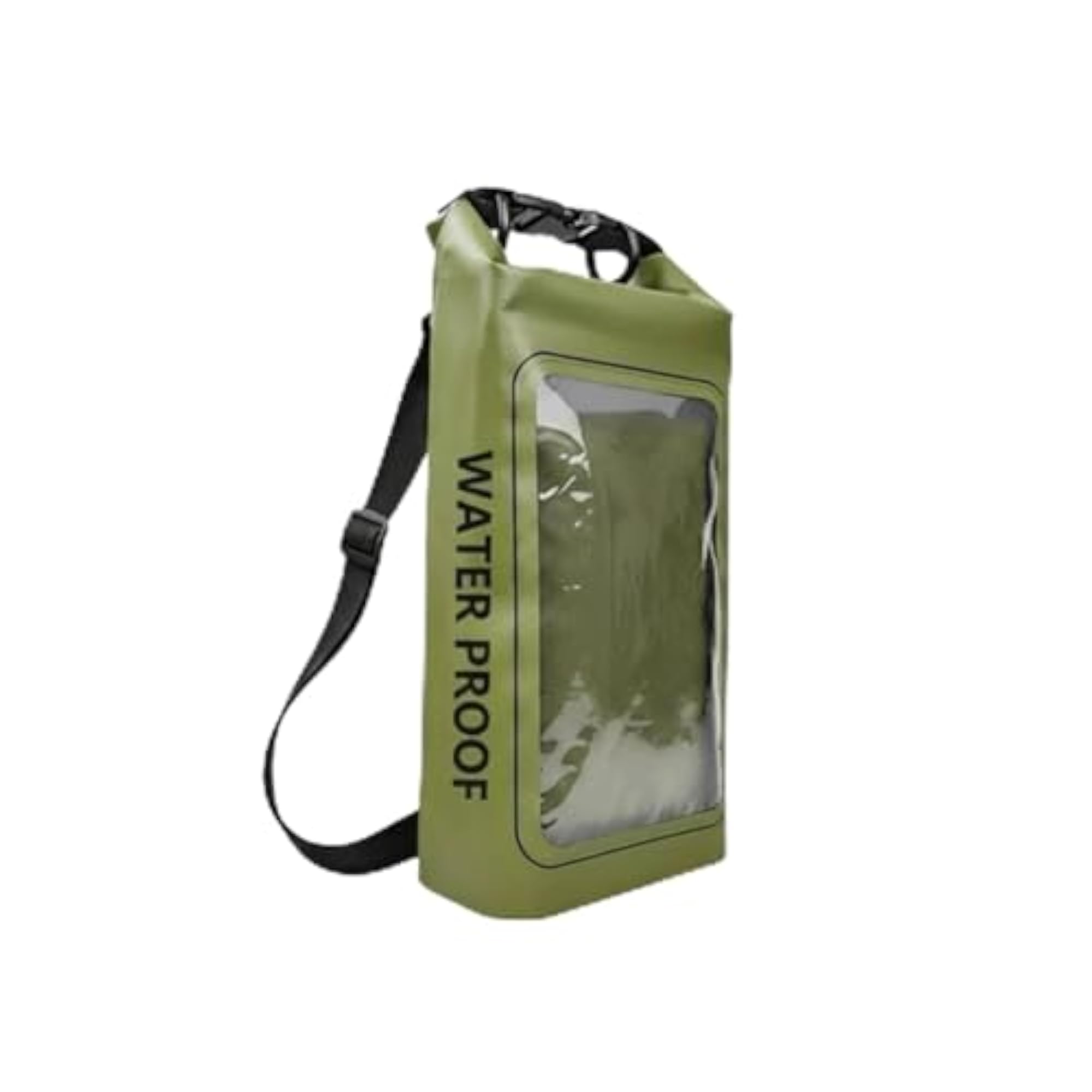 2L Waterproof Fold-Over Roll-Top Bag with Phone Holder