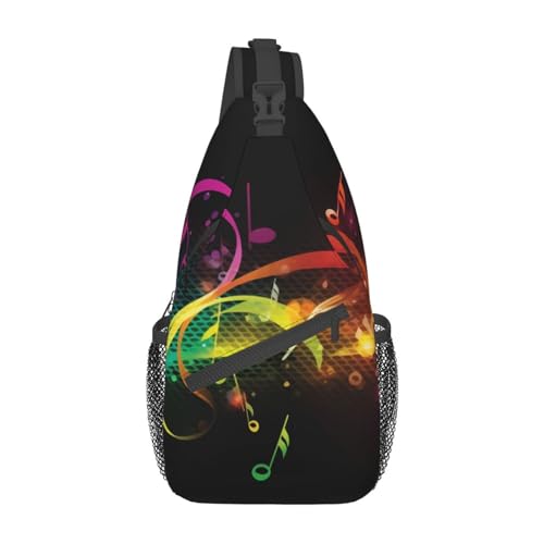 Sac de voyage décontracté avec imprimé notes de musique et sangle