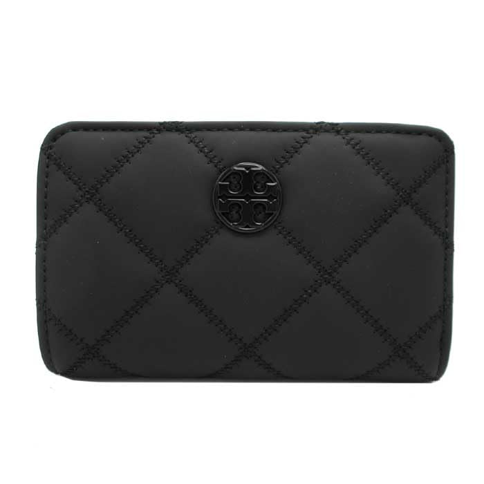 Tory Burch 150061 0723 001 Wallet Bi-Fold Wallet, Wira Matte, Medium, Quilted Style, Women's, Black, BLACK / 0012