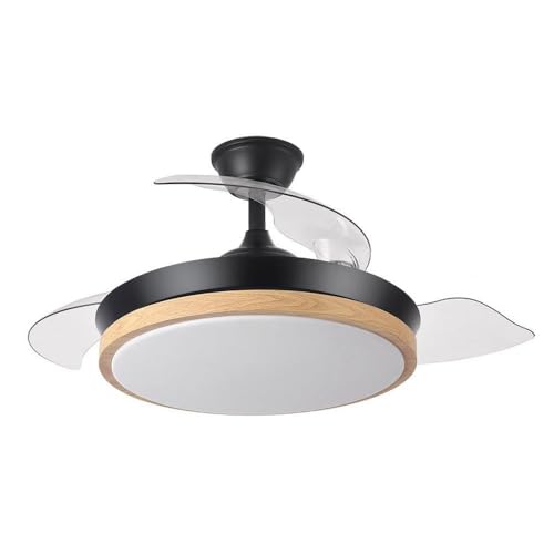 Levitantes Ventilador DC 72W 6120lm 91dB 3 aspas desplegables 3000-4000-6000K, con control remoto, temporizador y memoria; ideal para climatización y confort.