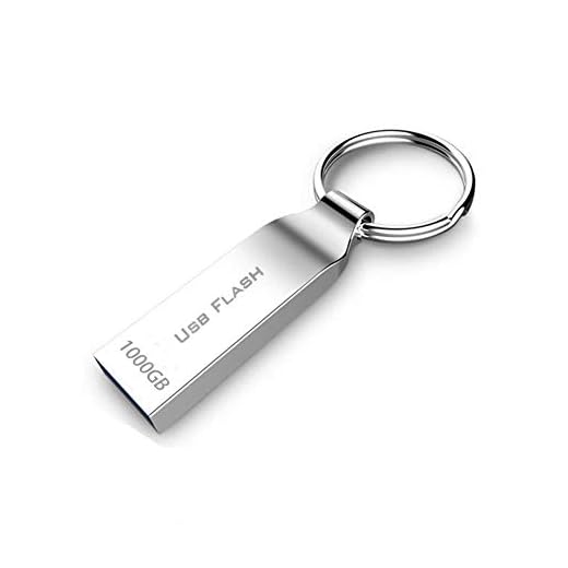 USB Flash Drive 1TB, Coousyu Thumb Drive 1000GB USB 2.0 Memory Stick Waterproof Jump Drive Large Storage for Computer Laptop with Keychain (Silver)