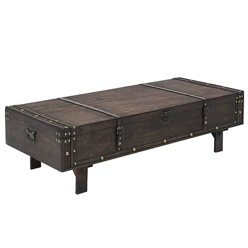 Iiaky Mesa de Centro Madera Mesa de Centro Mesa Auxiliar Sofa Mesa Centro Salon Mesa de Salon contrachapada Estilo Vintage 120x55x35 cm