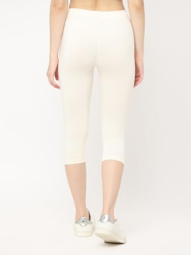 Image of Robinbosky Premium Stretchable Cotton Capri Legging for Women | Suitable for Formal wear & Casual wear | High-End Elastic Makes. The Leggings Squat Proof and Durable for Travel, Yoga, & Workout.