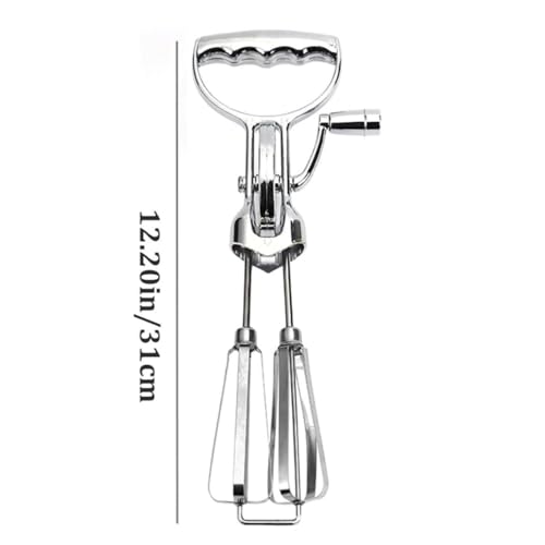 Agitador de huevos doble batidor manual utensilio de cocina para repostería 4