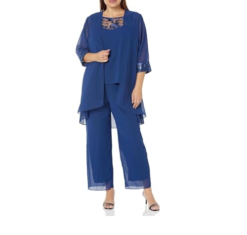 Image of Le Bos Womens Le Bos 3 Piece Classic Fit Elegant Social Pant Set