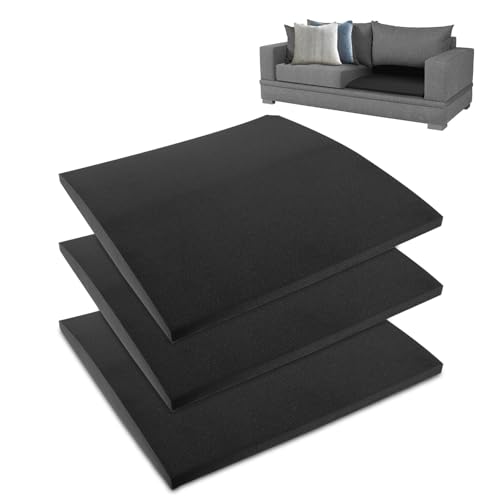 BUTORY Confezione da 3 pezzi di supporto per divano e polish set versatile di orologi sagging PAD comodo posto sotto il cuscino fisso (nero)