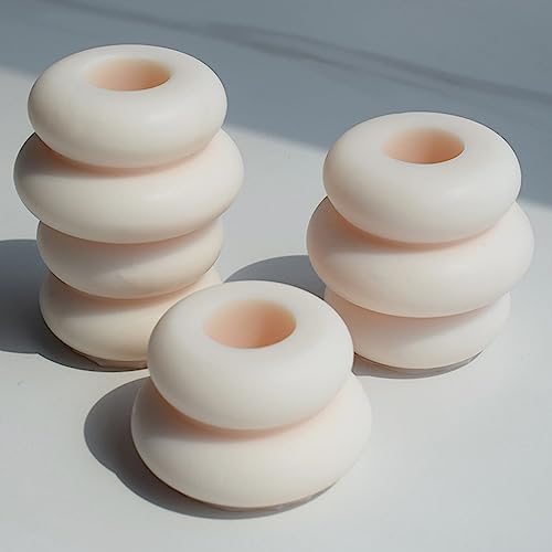 Moule à bougie en résine 3D géométrique en silicone antiadhésif - 4