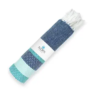 Suam Candy Cotton Towel | Pre Washed Towels | Multi Colour Towel | 100% Cotton Towel | High Absorption and Super Soft Dry Quick | Luxury Towel (Magic Mint & Ocean Green)