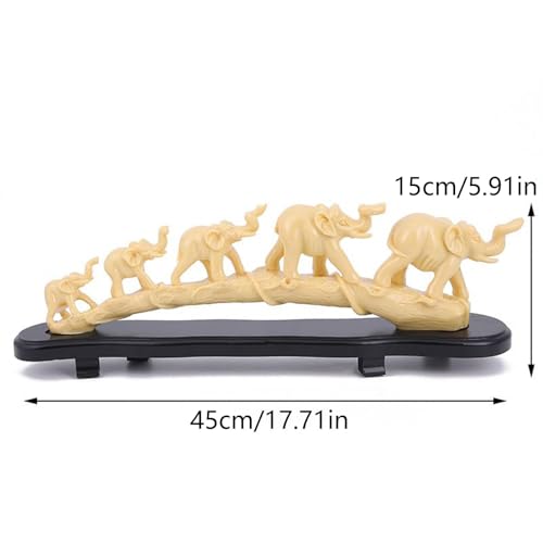 Statue d'éléphant en résine : figurine de table style art moderne - 6