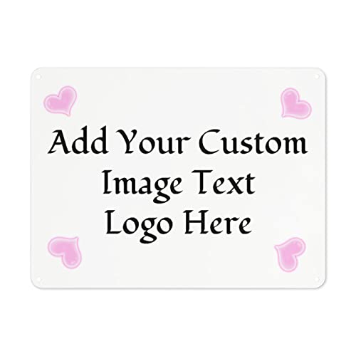 Letrero personalizado con su propio texto o imagen, letrero de metal personalizado para el hogar, oficina, negocios, letreros de hojalata personalizados, arte de pared de metal, 8x12 pulgadas