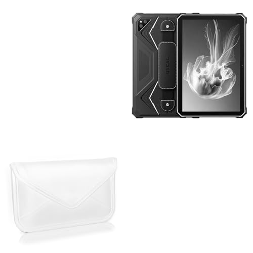 BoxWave Case Compatible with Blackview Oscal Spider 8 - Elite Leather Messenger Pouch, Synthetic Leather Cover Case Envelope Design - Ivory White