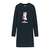 Schiesser Mädchen Langarm Nachthemd, anthrazit, 164