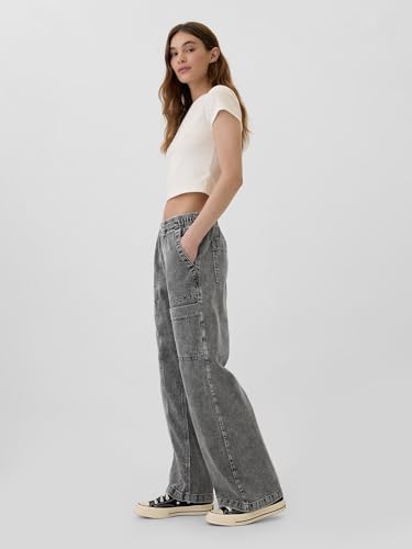 Image of Gap Women's Wide Leg Pull on Utility Pant