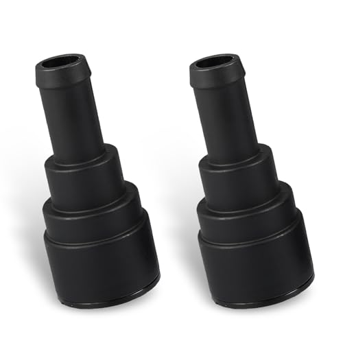 Civwesi Pack-2 Car Straight Tube Connector, Heater Cooling Water Hose Joint, Plastic Rust Proof Replacement 5032062 15151873 15151875, Compatible with Buick GMC Chevrolet Ford Lincoln (Black)