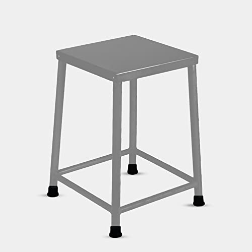 Image of MILAD SAIFIX Sitting Stool for Indoor Or Outdoor | Metal Lightweight Stool for Office, Kitchen & Garden | Heavy Duty Table (30 L x 30 W x 50 H CM's, Silver Color)