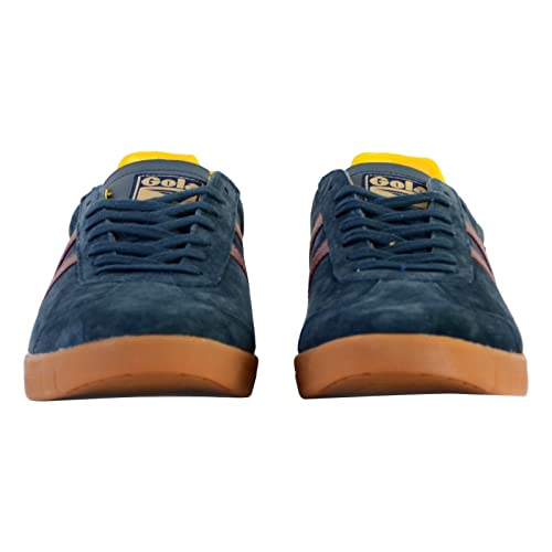 Image of Gola Men's Hurricane Suede Navy /Burgundy /Sun /Gum 9 M