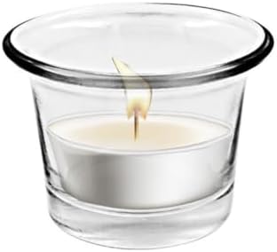 Conjunto de 6 Castiçais Redondos de Vidro para Velas