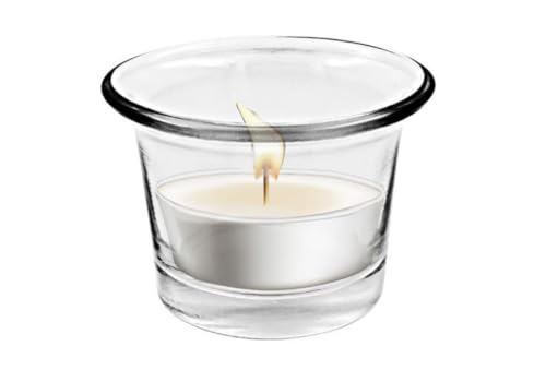 Conjunto de 6 Castiçais Redondos de Vidro para Velas