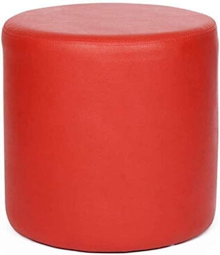 Repose-pieds ottoman en cuir rouge pour sublimer votre espace café autour d'une table basse