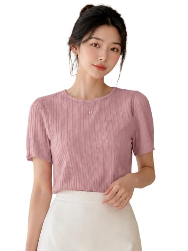 Image of Leriya Fashion Women Tops for Woman Half Sleeve | Top for Women Regular Fit Poly Cotton Round Neck | Ladies Tops | Casual Summer Top for Daily Office Wear
