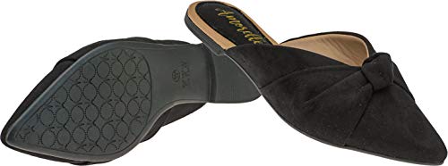 Mule Lumiss Feminino Sapatilha Rasteirinha Sandalia (34, Camurça preto)