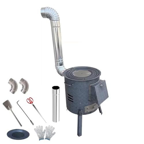 Stufa in Ghisa a Legna, Stufa Campeggio, con Presa D'aria,