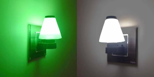 Image of GURUSOAMI Small lamp Type 2 Pin Night Lamp 0.5 Watt Plug & Play Bulb for Bedroom, Living Room, Zero Watt Light Direct Socket use for Night (Green /White, 2, Count)