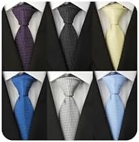 Men's Necktie Classic Tie Woven Jacquard Neck Ties 6 PCS