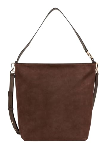 Marc O'Polo Dunja Hobo Bag M sac en cuir marron foncé aux finitions soignées