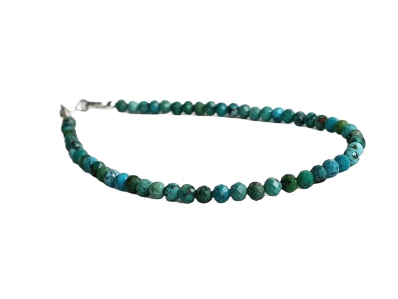 Bracelet en turquoise véritable et argent sterling LKBEADS fine jewelry