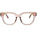 Produktbild SOJOS Brille mit Blaulichtfilter Übergroße Rechteckige Computerbrille ohne Sehstärke Blaues Licht Blockierende Anti-Blaulicht Gläser SJ5053 mit Klares Rosa Rahmen/Anti-blaulicht-linse