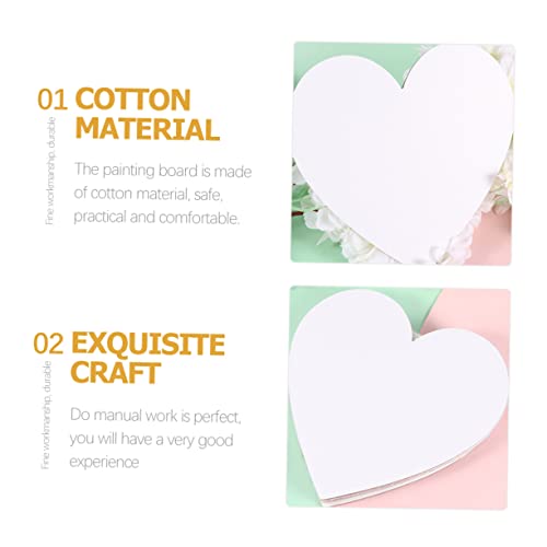 Tablero de pintura de corazón con lienzos de algodón para acrílico y óleo en pack de 10 8
