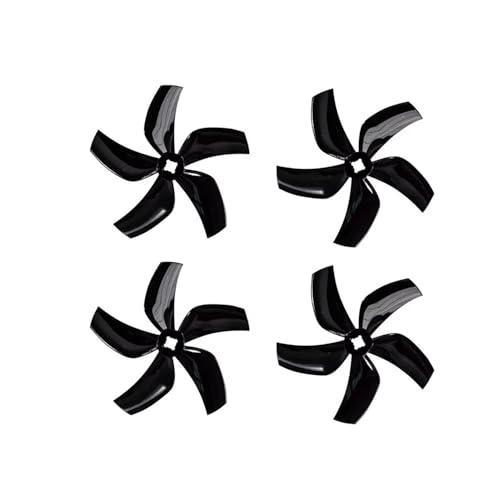 Hélice 3 pouces Cinewhoop D76 5 pales pour drone RC noir 2 paires