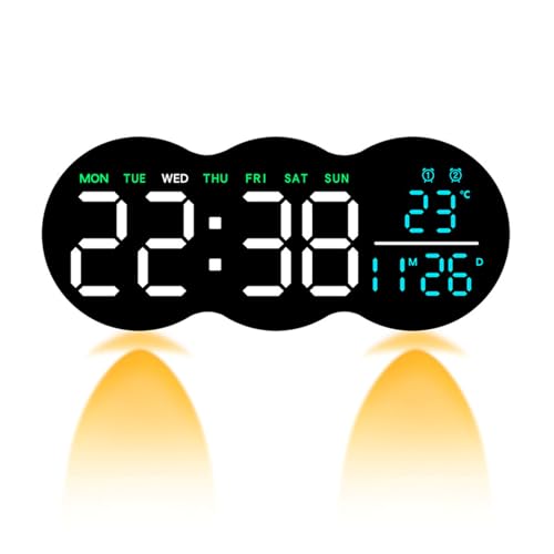 Horloge murale numérique LED idéale pour décorer le salon et le bureau - 8