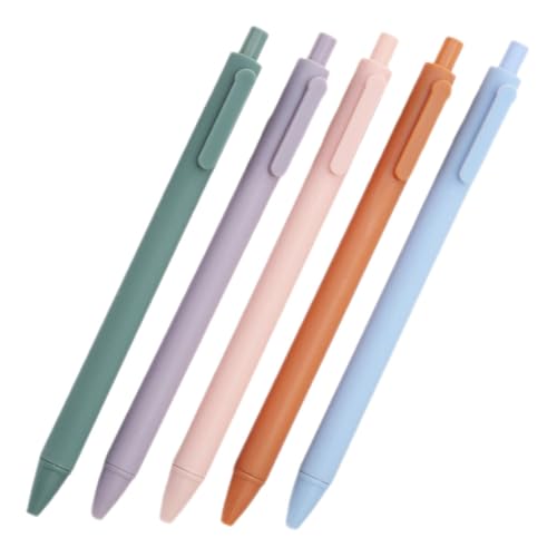 NUOBESTY Set de 5 Bolígrafos Gel Prensado Colores Pastel