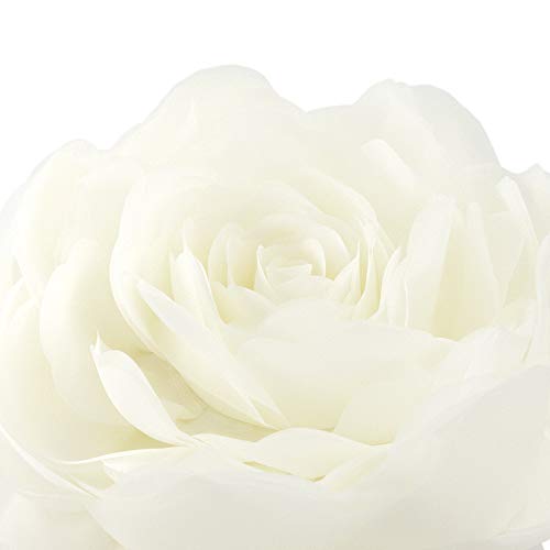 Image of JWH Handmade Flower Throw Pillow Cover, 14 Inch, Creamy White
