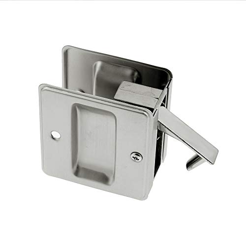 idh by St. Simons 25410-26D Premium Quality Solid Brass Pocket Passage Door Pull, Satin Chrome